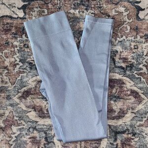 Forever 21 Sky Blue Ribbed Leggings